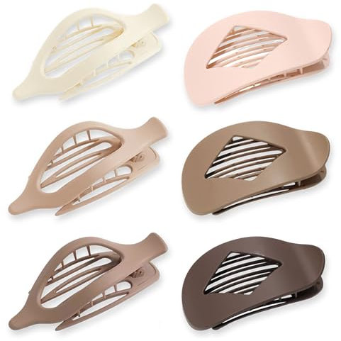 6 Stück Flache Haarklammer Haarspangen Damen Flach Haarkrallen Damen Haarklammern Groß Entenschnabel Haarspange Für Dünnes Dickes Haar