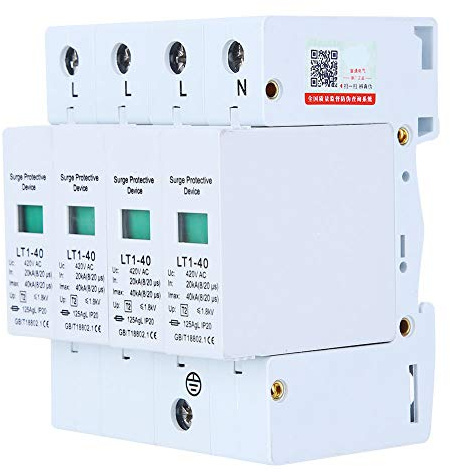 Modulo di protezione sovratensione 4P LT1‑40 40ka per elettrodomestici, scaricatore di bassa tensione, bianco