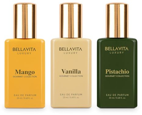 Gourmet Collection Gift Set | 3 x 20 ml Long-Lasting Unisex Parfüm | Vanille, Mango & White Musk | Fruity Fragrance for Men & Women