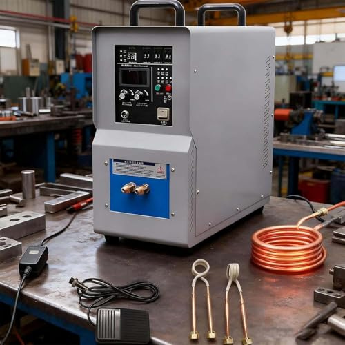 CUTANGELAR Four De Fus-ion Par Induction 15 KW, Four De Chauffage Par Induction Haute Fréquence, Plage De Température De 40 °C À 2000 °C, Pour Le Soudage, Le Chauffage Et Le Recuit Par Fusio-n