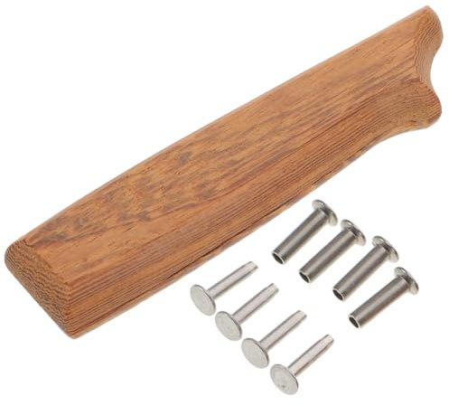Amosfun Messergriff Ersatz Messergiff Aus Holz Mit Ergonomischem Griff FüR Kochmesser Holzmessergriff FüR Reparatur Von KüChenmessern Rutschfester KüChenmessergriff in Kaffee 13.30 X 3.00 X 2.00 Cm