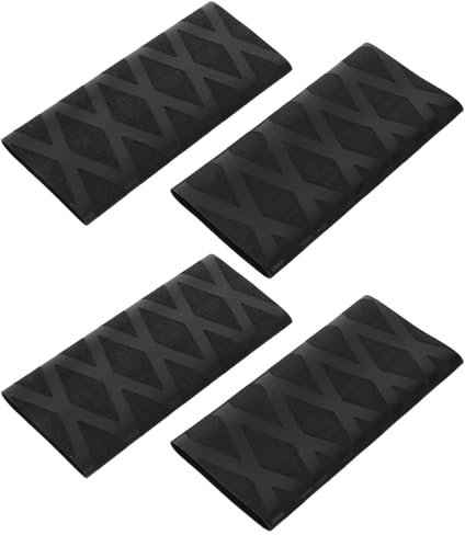 HEMOTON Lot de 4 Manchons Thermorétractables Noirs pour Poignée de Raquette de Tennis de Table, Grip Antidérapant Absorbant la Transpiration, Accessoires de Remplacement pour