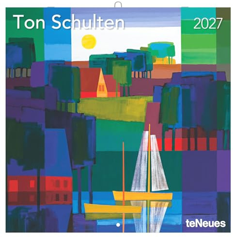 Ton Schulten 2027: Wandkalender 30x30 cm (30x60 cm geöffnet), Kunstkalender mit Landschaftsmosaiken von Ton Schulten