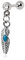 Gekko Body Jewellery Tragus-Piercing, Tribal-Feder, 1,2 mm
