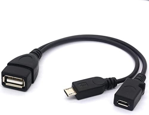 Micro USB Splitter Cable OTG Power Enhancer Cord USB 2.0 A Female to Micro USB Adaptateur de chargeur hôte et micro 5 broches