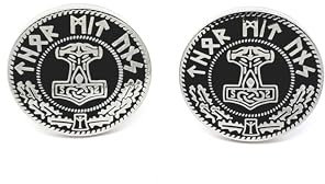 Thor's Hammer Mjolnir Wikinger Viking Cosplay Cufflinks Manschettenknöpfe im Präsentationsbox