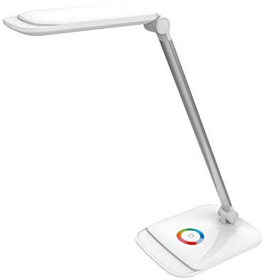 Platinet Pdlq60 Schreibtischlampe 12W+Nachtlicht+Usb-Ladegerät, Kunststoff, 12 W, Weiß, 13 X 37,5 Cm