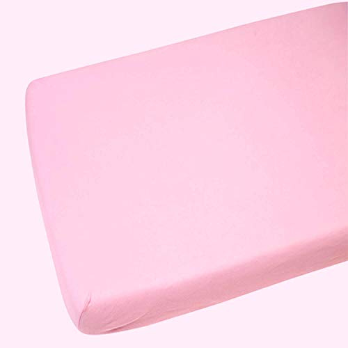 Sasma Home - 2 draps-housses pour berceau 120 x 60 cm - 100 % coton doux et respirant (rose)
