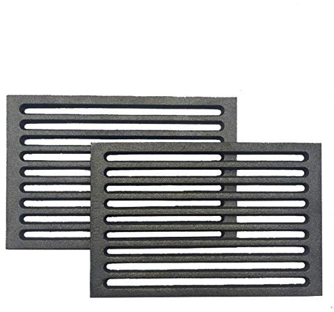 Coppia di griglie in ghisa cm 20x30 per camini e stufe, in offerta