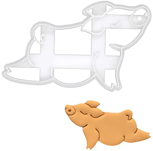Yoga-Schweinchen Heraufschauend Ausstechform, 1 Teil, Bakerlogy