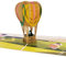 Sweetpopup® Edle Pop Up Karte Heißluftballon - Romantische 3D Karte mit Liebespaar im Herzen Ballon - Glückwunschkarte zur Hochzeit Verlobung Liebe Flitterwochen | Ballonfahrt 038