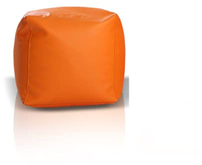 Ecopuf Cube | Pouf Sitzhocker 50x50x50cm Gefüllt mit Polystyrol (PS) Füllung | Sitzsack Hocker Bodenkissen for Indoor Use | Fußhocker in Stylish Design