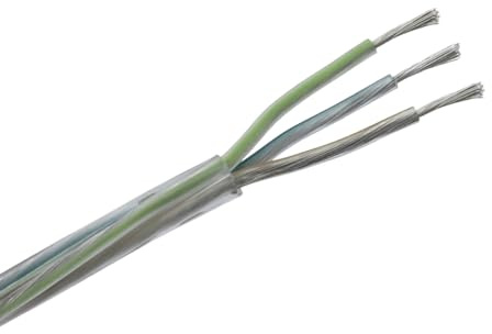 WITTKOWARE Lampenleitung (Leuchtenkabel), transparent, flexibel, verzinnte Kupferleiter, 3x1,50mm², Kabellänge 10m