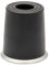 WAGNER Doorstop Volcano MIDI - Ø 35 x 36 mm, Black Buffer Made of die-cast zinc with Stainless Steel Look and Solid Rubber, to be Screwed on Floors - 15208011