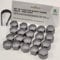 Skoda Genuine Alloy Wheel Bolt Nut Caps Covers 17mm Bolt Caps (Grey Matt + Tool)