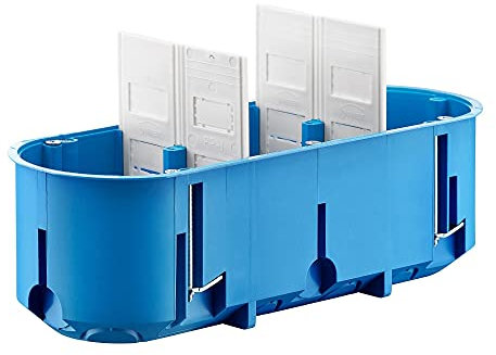 3-fach Hohlwanddose Tiefe 63mm Fräsloch 3 x Ø 68 mm mit 6 vormontierten Geräteschrauben (16mm)