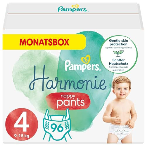 Pampers Baby Windeln Pants Größe 4 (9kg-15kg) Harmonie, 96 Höschenwindeln Alte Version