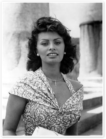Posterlounge Sophia Loren Poster | 30 x 40 cm Schwarz-Weiß Wandbilder Wanddeko