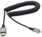 RIIEYOCA Câble spiralé 4K Micro HDMI vers HDMI, cordon à ressort rétractable en aluminium micro HDMI mâle vers HDMI mâle, prise en charge 3D et 4K,1080p - extensible jusqu'à 1,2 m/3.9ft