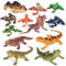 12 STÜCKE Reptilien Eidechsen Tiere Figuren Mini Kunststoff kaltblütige Amphibien Frosch Spielzeugfiguren Dschungeltiere Chamäleon Regenwald Charakter Spielzeug für Schulprojekt Streich Requisiten