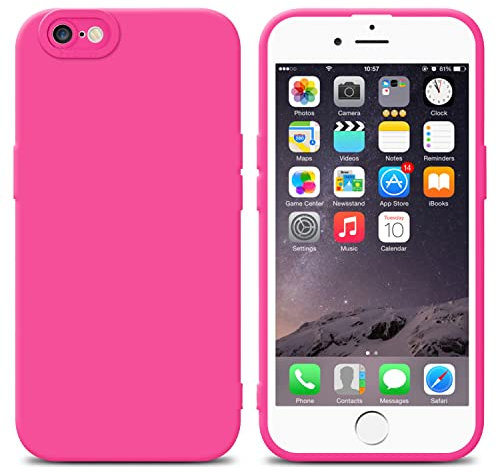 Cadorabo Hülle kompatibel mit Apple iPhone 6 PLUS 6S PLUS Schutzhülle TPU Silikon Case Liquid Design mit Kameraschutz Slim Kratzfest Gummi mit Rundumschutz Case Hülle für iPhone 6 PLUS 6S PLUS in Pink