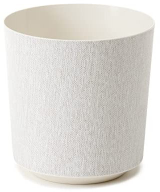 HappyFlower | Blumentopf | Textil Oberfläche | 2er-Set | Creme | ø 28,5 cm/Höhe 31,6 cm