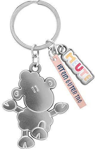 Sheepworld Schlüsselanhänger Motiv Heute genießen | Metall, Länge 8 cm | 48195