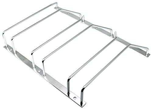 ZOOHOT 8.85 Inch Wine Glass Rack Under Cabinet Cupboard, Metal Stemware Holder Wine Glass Holder Wine Glass Hanger for Bar Kitchen (3 Rail, 1 Pack)