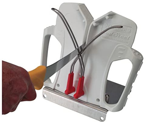 BALSAT Afilador de cuchillos profesional manual con varillas de acero inoxidable