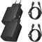 2 Pack 45W USB C Schnellladegerät mit 2m USB-C Schnellladekabel, PPS-Schnellladen Netzteil für Samsung Galaxy S24 Ultra/S24/S23+/S23/S22/Note20, Fast Charger Ladegerät Kabel für iPhone 16/15, Pixel