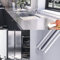 VIOPVERY Papier peint autocollant en acier inoxydable argenté - 40 x 1000 cm - Imperméable et facile à enlever - Pour surface métallique - Pour armoire de cuisine, réfrigérateur