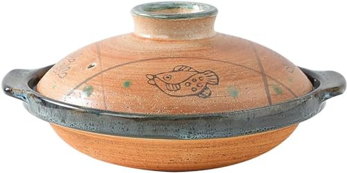 Cazuela, Cazuela con Tapa, Olla De Cerámica Olla De Barro Cazuela Cazuela Antiadherente Olla De Barro China con Tapa Olla Caliente for Utensilios De Cocina Caseros, 1,5 L (Tamaño: 0,85 L) (Color : On