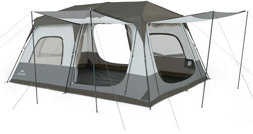 Naturehike Cape Tunnelzelt Wasserdichtes Familienzelt für 6-8 Personen, Camping Zelt mit PU3000mm, ideal für Outdoor, Camping,Familienreisen