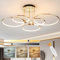 WayLuoung 5 Ring Gold Led Deckenleuchte, Ø93cm | 108W Kronleuchter Stufenlos Dimmbar, Kreative Metallgalvanik Pendelleuchte, Moderne Lampe Für Schlafzimmer, Wohnzimmer, Kinderbüro Arbeitszimmer Küche