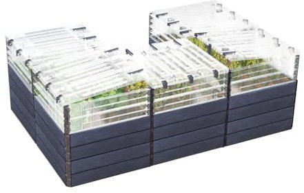 Garantia Ergo Quadro TurboPlus U L 80 Hochbeet Wood, inkl. Flora Wassersparsystem - Blumentopf, Hochbeete für Garten, Pflanzkübel Groß Außen, Blumenkasten, Blumentopf Hoch, Blumenkübel, Frühbeet