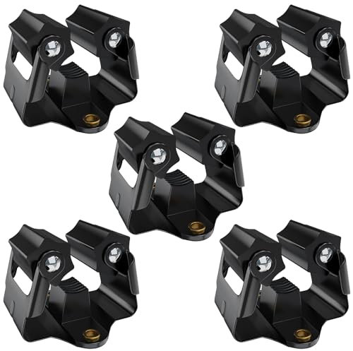 Edelstahlbesenhalter, 5 Stück, Gerätehalter für Garten, Wandhalterung für Bad und Küche, auch für Wischmopp, Schaufel und Werkzeuge