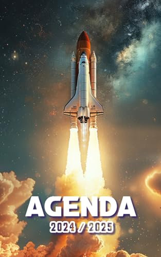 Agenda Scolaire 2024 2025: 1 PAGE par JOUR | Septembre 2024 à Juillet 2025 | Collège, Lycée et Etudiants | Décollage fusée