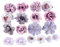 SAVOSWEET 24 Stücke Kunstblumen Köpfe, Künstliche Blumen, Klein Blüten, Künstliche Blütenköpfe, Groß Seidenblumen Köpfe für DIY Basteln Scrapbooking Hochzeit Party Home Handwerk Deko (Lila)