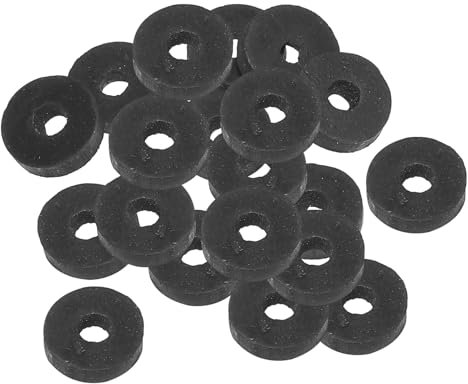 PATIKIL Arandela Plana de Goma M4, 20 Pcs, 4 mm de Diámetro Interior, 13.8 mm de Diámetro Exterior, 3 mm de Grosor, Junta Espaciadora de Sellado para Grifo, Tubo de Agua, Negro
