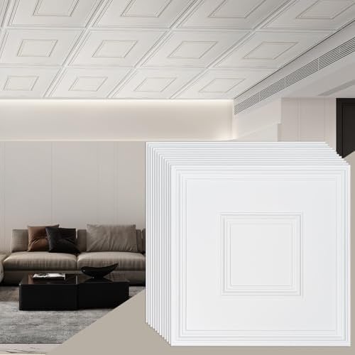 VEVOR DH-02 Dalles de Plafond, Blanc