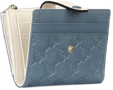 FALAN MULE Portafoglio Donna in Pelle protezione RFID bifold Piccoli Portamonete, Porta Carte di Credito Portafogli da Donna con la borsa della moneta della chiusura lampo