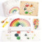 OESSUF Montessori Spielzeug ab 3 Jahren, wendbar Regenbogen Holzpuzzle Farbe Sortieren Clip Perlen Board Game Feinmotorik Match Lernspielzeug Geschenk für Kinder Jungen und Mädchen 3 4 5 Jahre