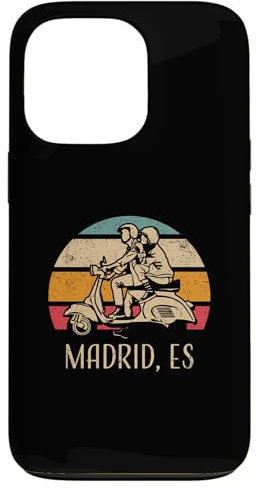 iPhone 13 Pro Madrid Spain Vintage Style Scooter Design Case