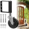 MeoZynxadril Rueda Con Resorte, 10.2 cm Rueda de Puerta, Ruedas Giratorias Pesadas, con Freno de Bloqueo, 360° Rueda Giratoria, para Puertas Jardín, Puertas Giratorias, Correderas, Negra