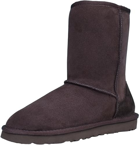 Ava Mia AMWB2401 Damen Fellstiefel gefüttert mit echter Wolle Winterstiefel Winterschuhe Echtleder Leder Stiefel Damenstiefel wasserabweisend
