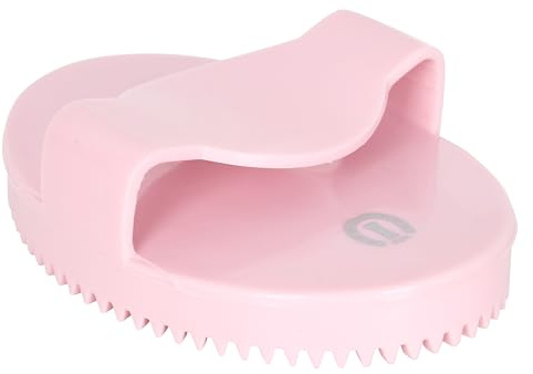 Imperial Riding Gummistriegel IRH, weicher ovaler Striegel aus Gummi mit griffiger Oberfläche, schonende Fellreinigung für Pferde & sicheren Halt, Rose