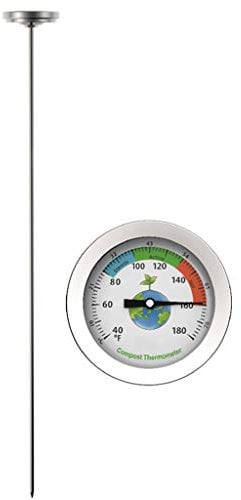 50 Cm Edelstahl Kompost Bodenthermometer Messung Garten Hof 40–180 °F Zifferblatttemperatur