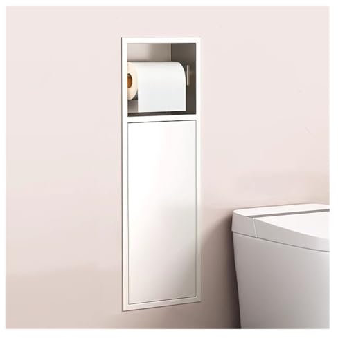 Wandnische Dusche Edelstahl Badezimmer-Nische Aus Edelstahl, Eingebetteter Toilettenpapierhalter, Aufbewahrungsregal For Toilettenbürste Im Badezimmer, Hotel, In Die Wand Eingelassenes Nischen-Einbaur