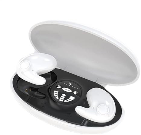 Invisible Sleep Earbuds - Wireless Headphones for Sleeping, Nighttime Wireless Earphones | Ultra Comfortable Touch Control Wireless Flat Ear Buds Earbuds for Sleeping with Microphone