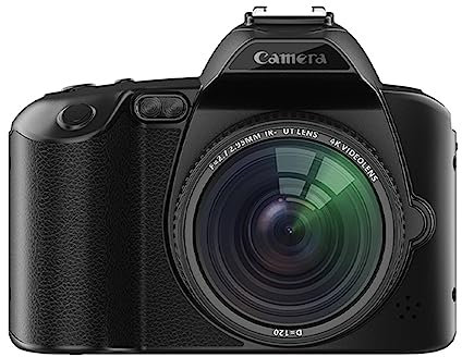 Hreyywo Fotocamera Fotografica Digitale 4K WiFi Web Cam Vlog Vintage Videoregistratore Videocamera da 64 MP A